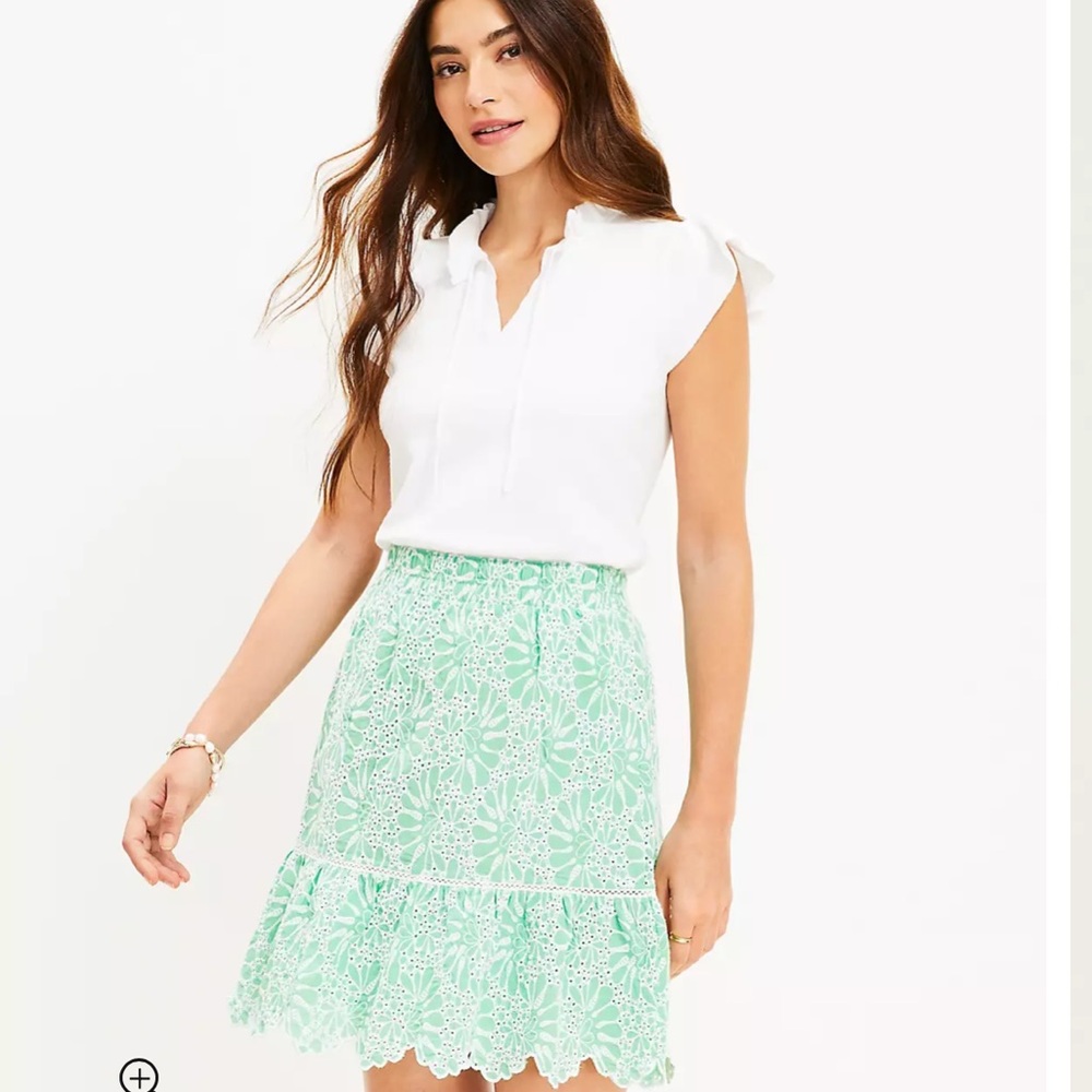 Loft Eyelet Flounce Skirt | MP